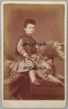 CDV BOY RIDING ROCKING HORSE