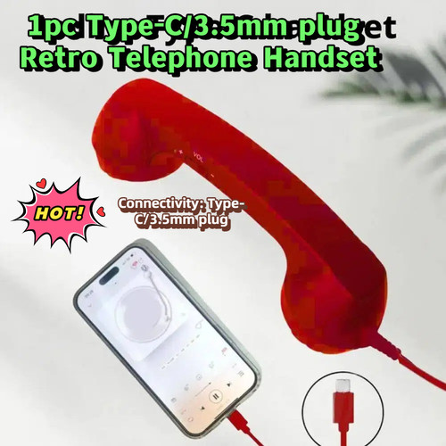 Retro telephone handset - retro, for