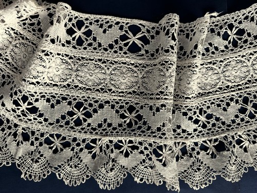 Antique lace flounce - lace,