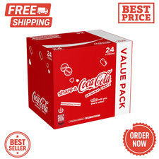 Coca-Cola Original Taste Cans 330ml (24 Pack) Classic Cola Drink + Free Shipping