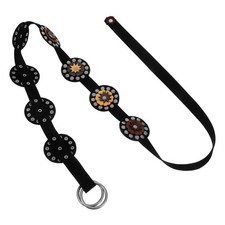  Wide Disc Belt For Women Hollow Out Round Vintage Western Cowgirl Metal Country