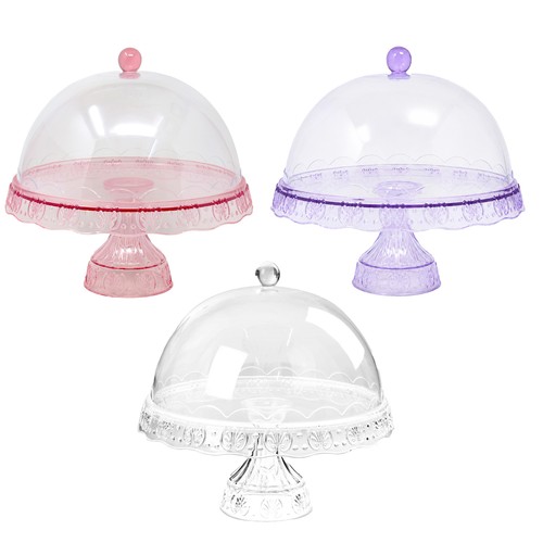 Cake stand with dome - with, cover