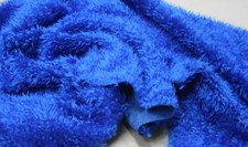 CURLY Teddy Faux Fur Fabric Material - ROYAL BLUE