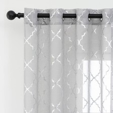 Silver Grey Sheer Curtains 84