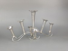 Silver Plate Epergne Centrepiece Flower Stand With Heart