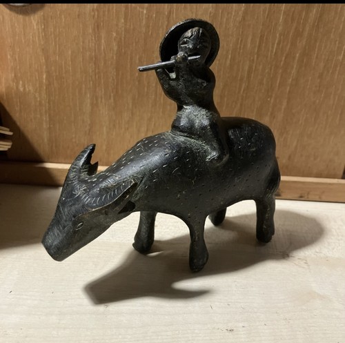 Oriental bronze statue boy - bronze,