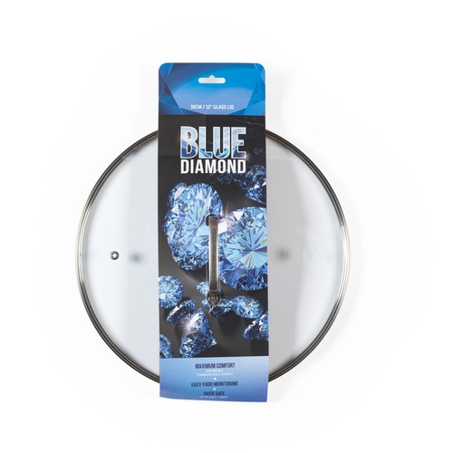 Blue diamond pan lid - blue,