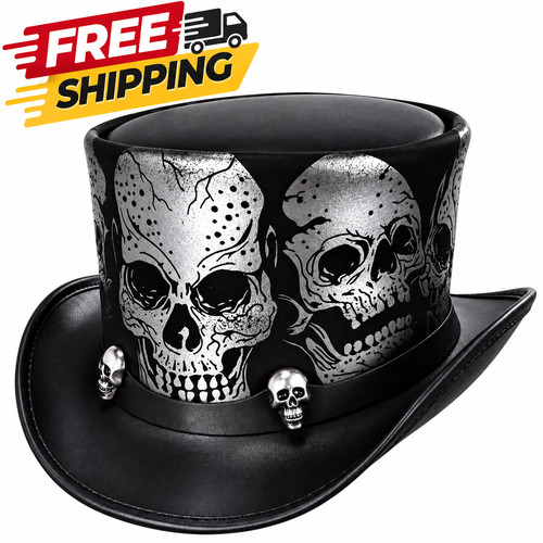Black leather steampunk - black,