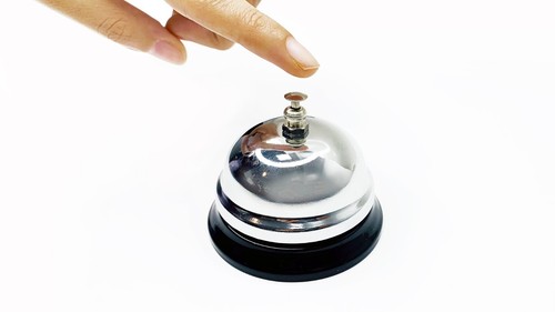 Desk bell ring call - desk, reception