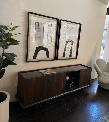 Natuzzi italia brown leather - brown,