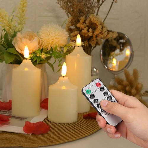 Set led flameless pillar - led,