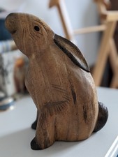 Solid Wood Gazing Hare