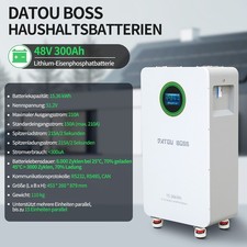 48V 300Ah Lithium Battery LiFePO4 15.36KWh Solar Energy For Home Storage BMS