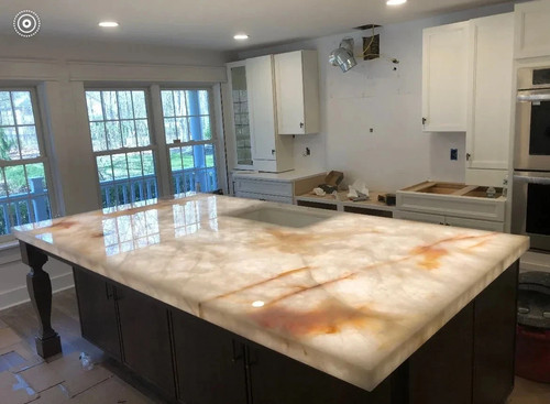 Premium white quartz - white, kitchen