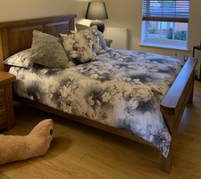 Oak Furniture Land  Hercules  Double Bed Rustic Solid Oak