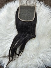 4x4"  Lace Closure Brazilian Human Hair Extensions Frontal 18 inch