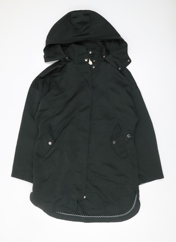 Zara women black parka coat - zara,