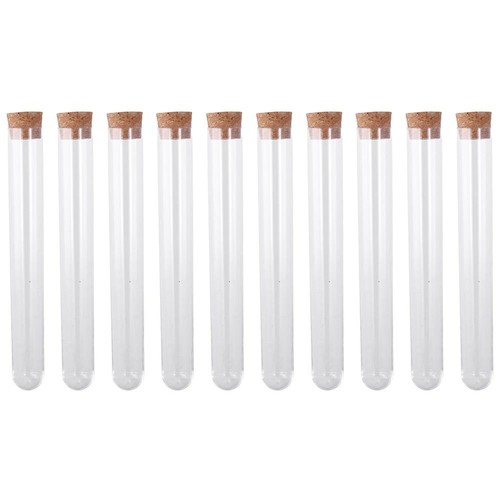 Plastic test tubes with - test, cork