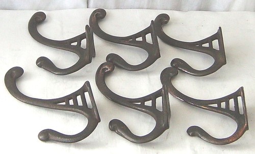 Coat hooks 6 antique - coat,