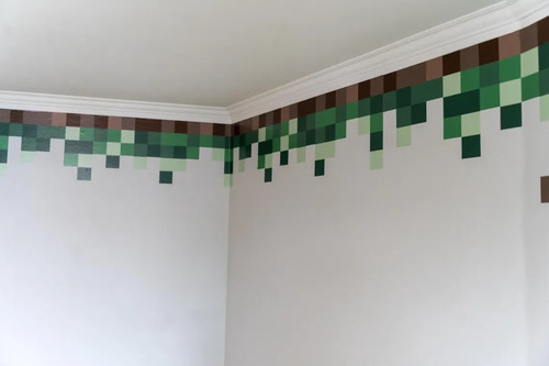 Minecraft adhesive wall border - minecraft,