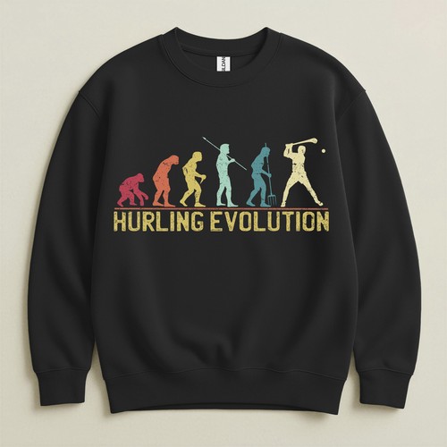 Hurling evolution sweatshirt - hurling,