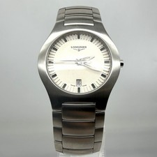Longines Oposition L3.617.4 Watch – Vintage White Steel 36 Mm