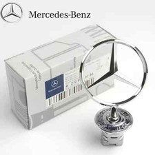 Mercedes Benz Bonnet Raised Star Emblem Badge Chrome C E S CLK Class 44mm Emblem