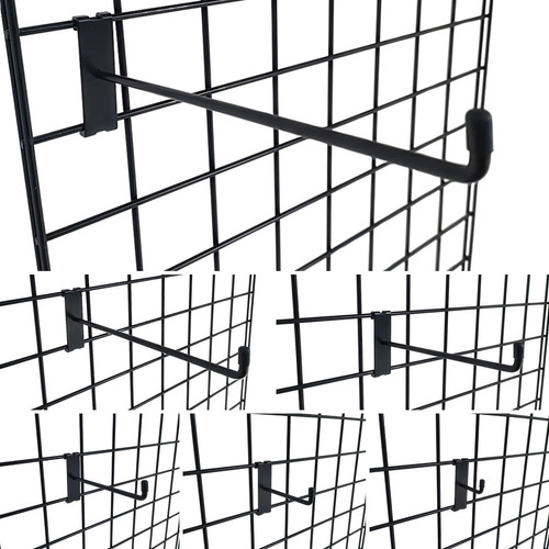 Black grid mesh hooks single - grid,