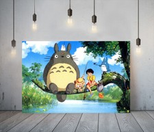 GHIBLI MY NEIGHBOUR TOTORO 2 -FRAMED CANVAS WALL ART ANIME PICTURE PAPER PRINT