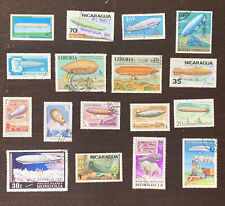 BLIMP ZEPPELIN LOT OF 18 DIFFERENT FROM 8 COUNTRIES INCLUDING RUSSIA