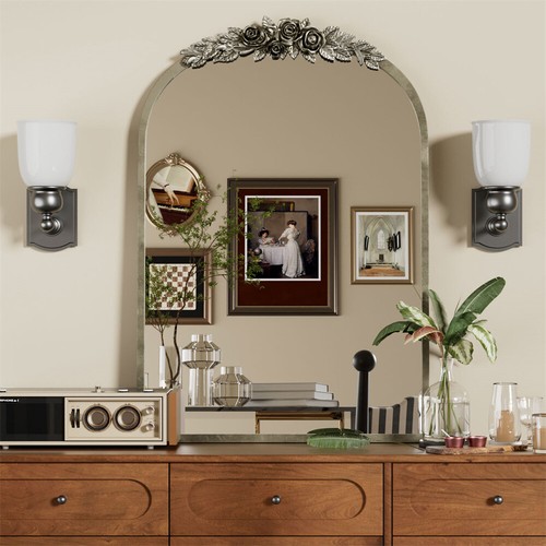 Large arched wall mirror - arched,