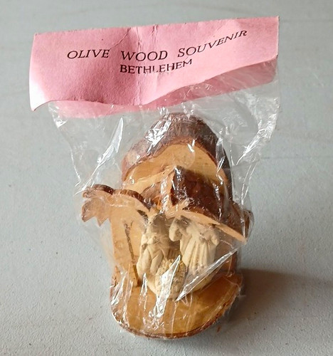 Olive wood bethlehem nativity - olive,