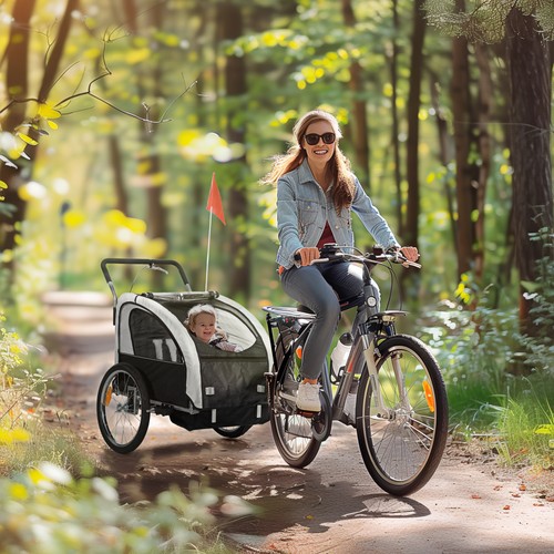 Seat bike trailer with 5 - trailer,