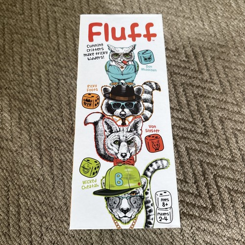 Fluff party game - game, dice