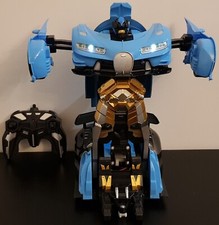 LARGE BUGATTI TRANSFORMERS ROBOT SENSOR RECHARGEABLE Remote Control Car Toy 1:12
