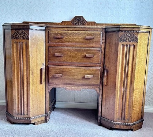 Art deco oak sideboard - deco, sideboard.