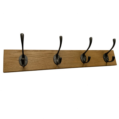 Solid oak vintage coat rack - vintage,