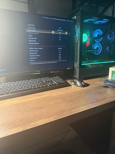 Gaming desktop with monitor - pc,