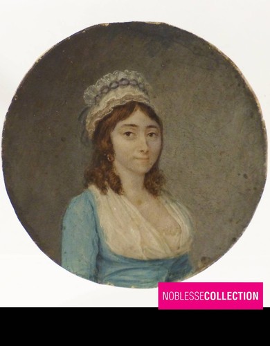 Antique french lady portrait - lady,