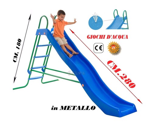Large steel slide for children - steel,