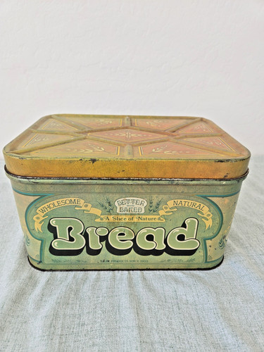 Vtg cheinco tin bread - tin, box