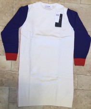 Lacoste 100% Laine New Dress in White EF7343-9PC Size 36 €250