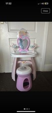 Disney Princess Dress Up Vanity Table With Stool