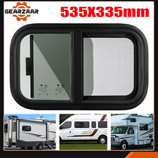 RV Window 535x335mm Horizontal Slide Window Waterproof Round Corner For Caravans