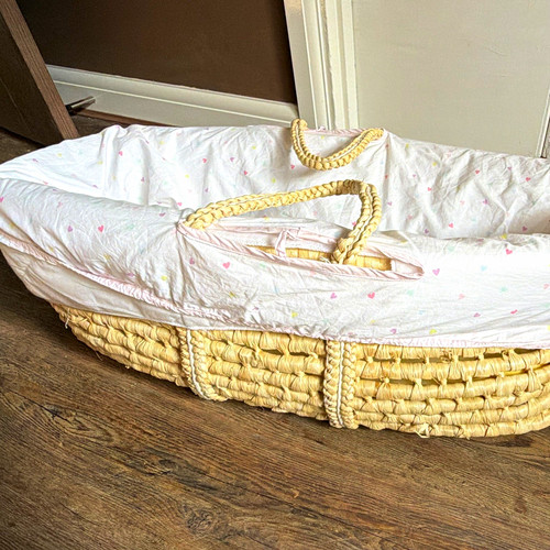 Oval moses basket used - oval,