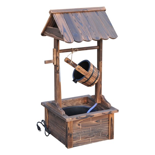 Wishing well wooden outdoor - wishing,