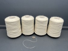 4 x 250G OF A 2/15NM 100% SOFT WOOL LACE WEIGHT YARN RAW WHITE ECRU