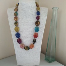 Necklace multicoloured shiny