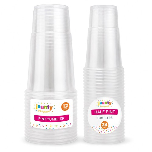 Plastic pint half glasses - pint,