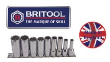 BRITOOL ENGLAND 3/8" SD AF DEEP 12 POINT SOCKET SET